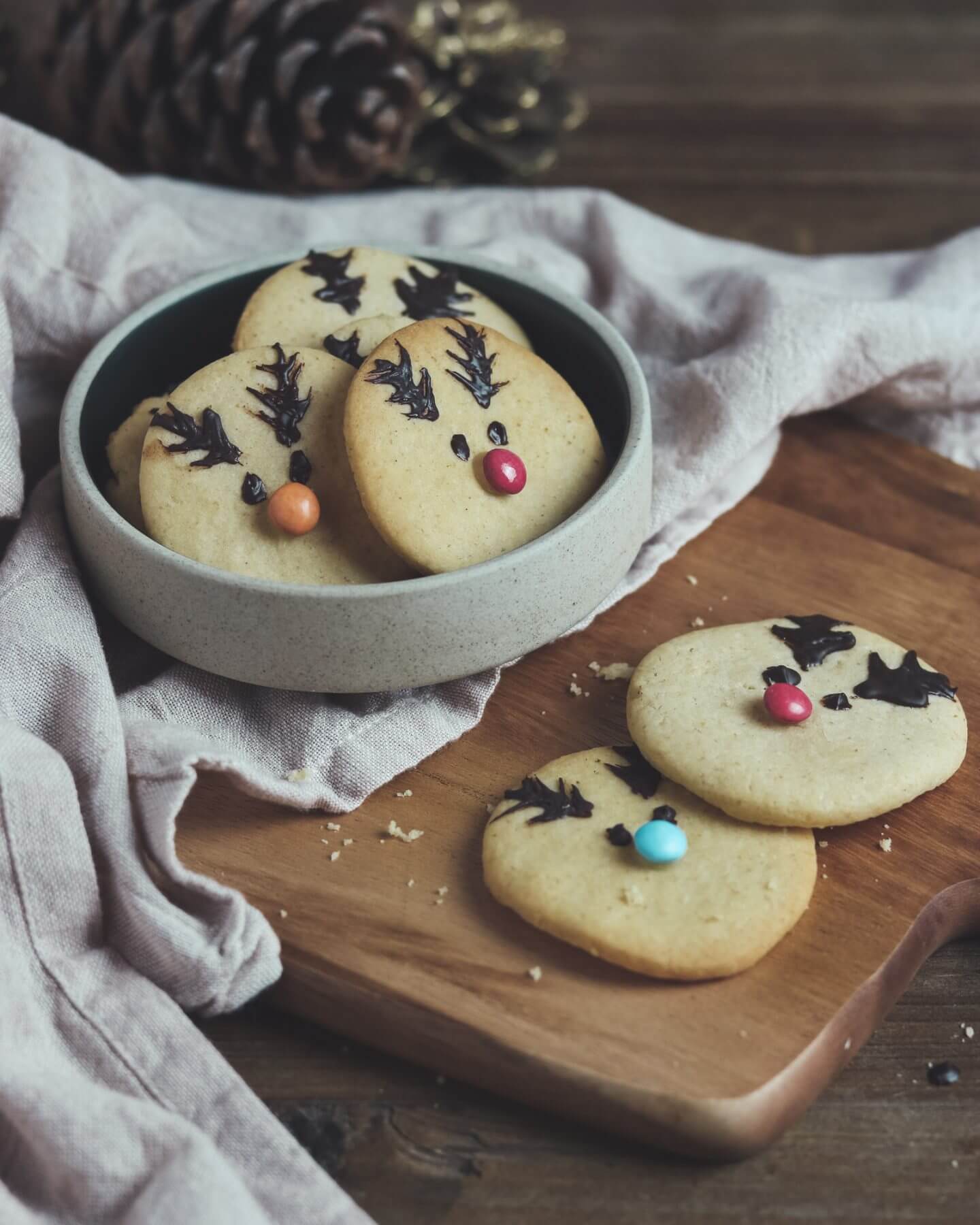 Vegane Weihnachtsplätzchen: Rentier-Cookies vegan