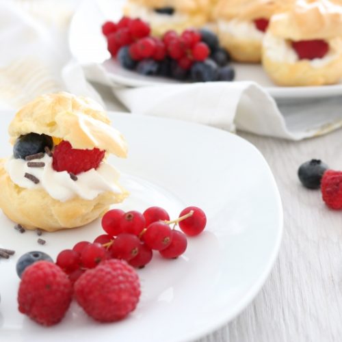 Windbeutel mit Vanillecreme - zuckerfrei Windbeutel mit Vanillecreme - zuckerfrei